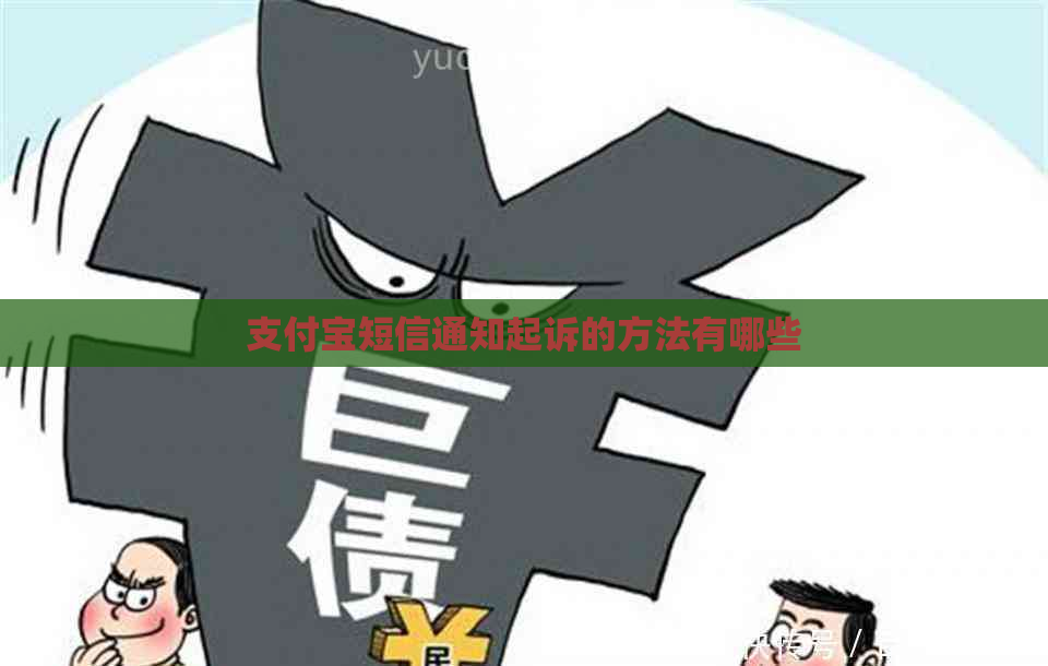 支付宝短信通知起诉的方法有哪些