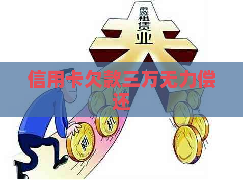 信用卡欠款三万无力偿还