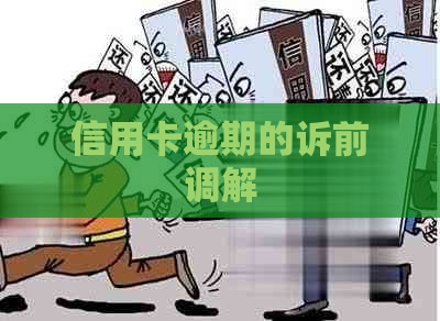 信用卡逾期的诉前调解