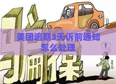美团逾期3天诉前通知怎么处理