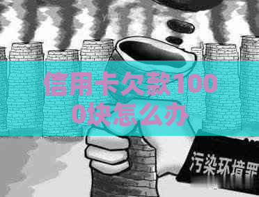 信用卡欠款1000块怎么办