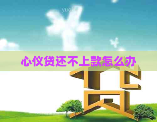 心仪贷还不上款怎么办