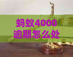 蚂蚁4000逾期怎么处理
