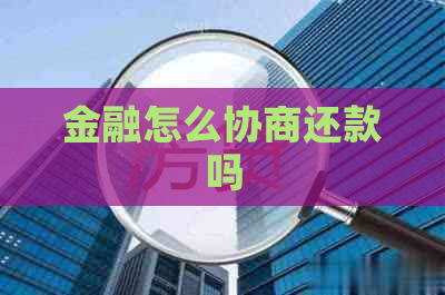 金融怎么协商还款吗