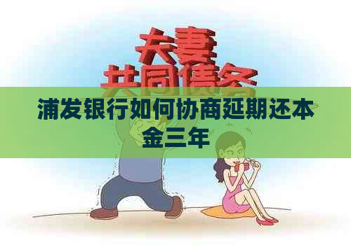 浦发银行如何协商延期还本金三年