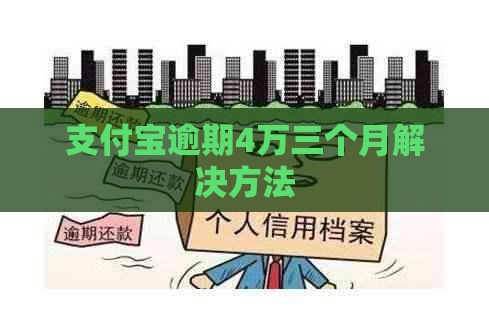 支付宝逾期4万三个月解决方法