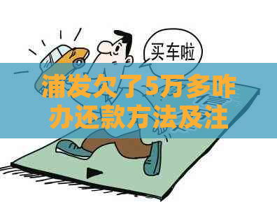 浦发欠了5万多咋办还款方法及注意事项