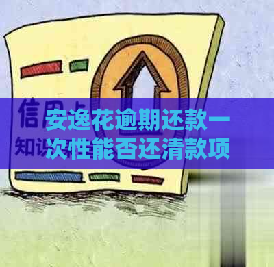 安逸花逾期还款一次性能否还清款项