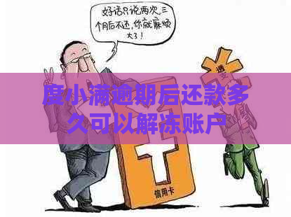 度小满逾期后还款多久可以解冻账户