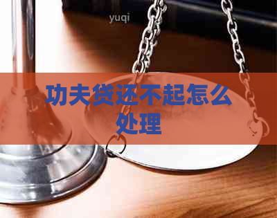 功夫贷还不起怎么处理