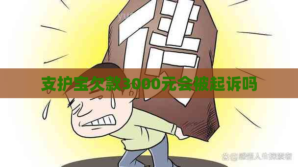 支护宝欠款3000元会被起诉吗