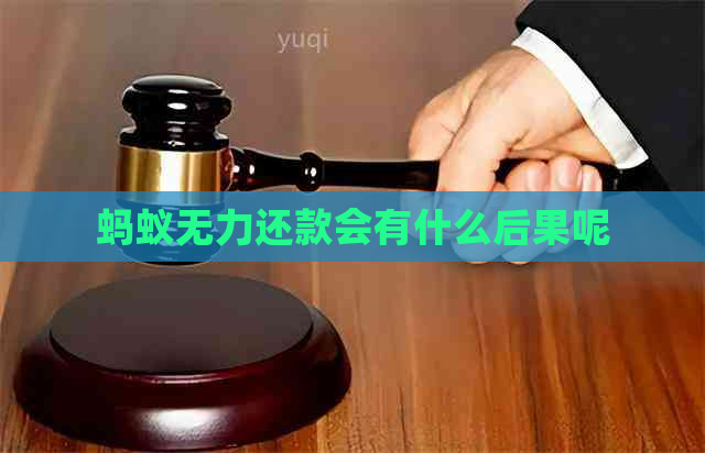 蚂蚁无力还款会有什么后果呢