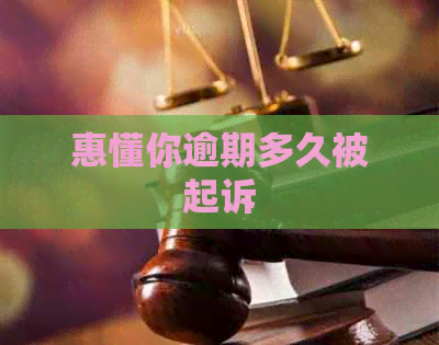惠懂你逾期多久被起诉