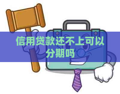 信用贷款还不上可以分期吗