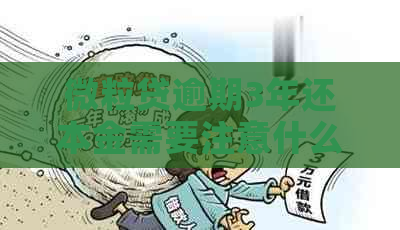 微粒贷逾期3年还本金需要注意什么