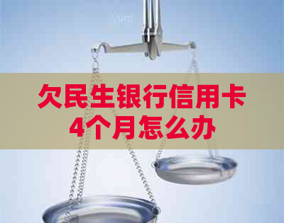 欠民生银行信用卡4个月怎么办