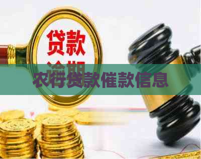 农行贷款催款信息