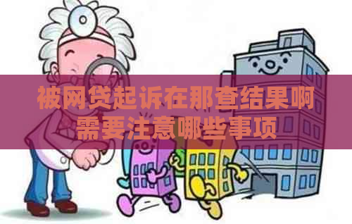 被网贷起诉在那查结果啊需要注意哪些事项