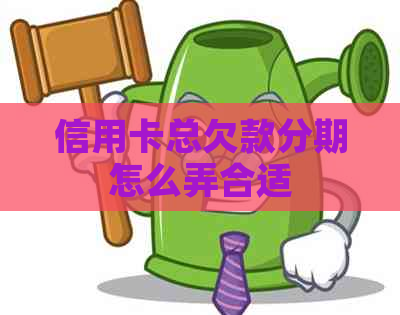 信用卡总欠款分期怎么弄合适
