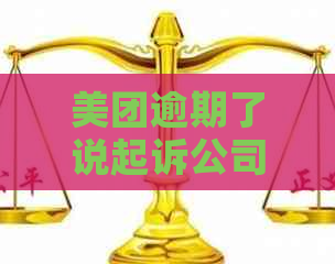 美团逾期了说起诉公司的具体流程是什么