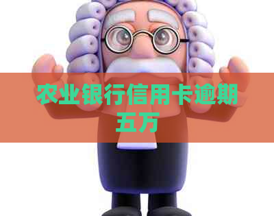 农业银行信用卡逾期五万