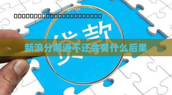 新浪分期通不还会有什么后果