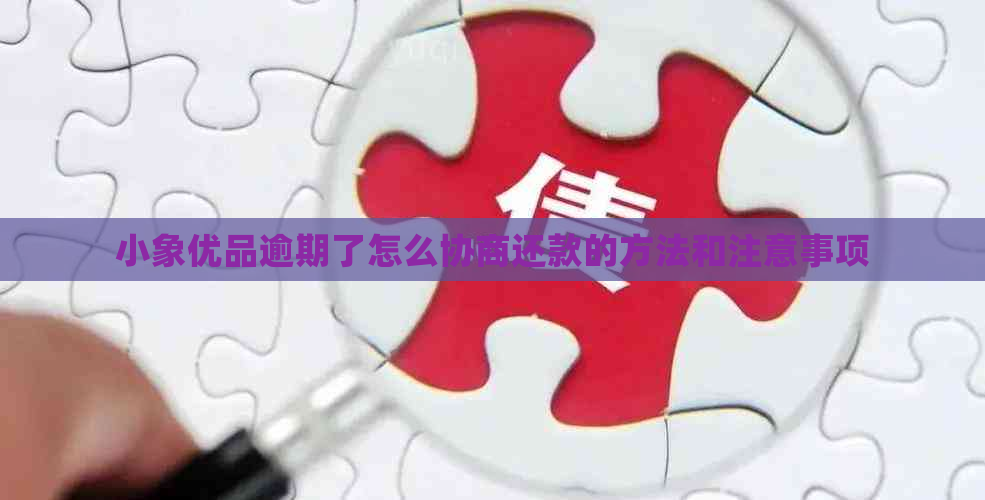 小象优品逾期了怎么协商还款的方法和注意事项