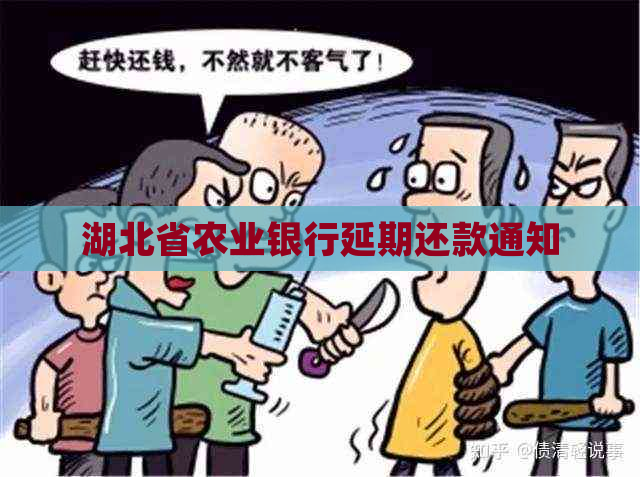 湖北省农业银行延期还款通知