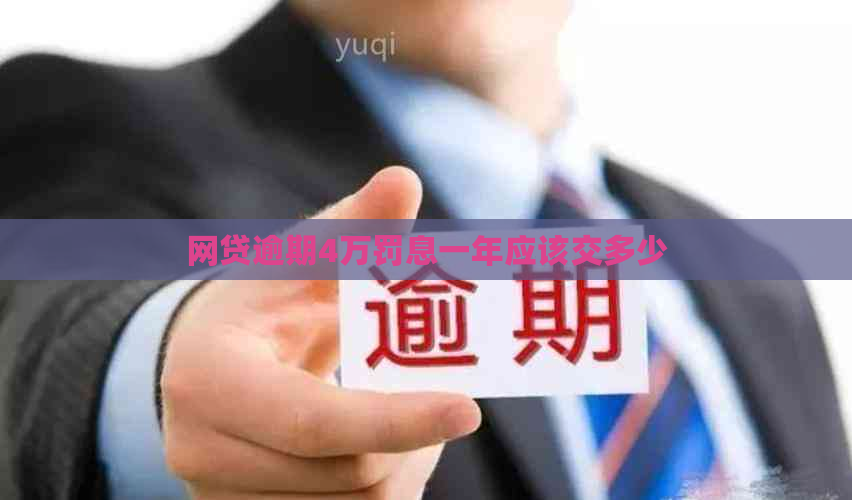 网贷逾期4万罚息一年应该交多少