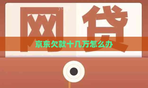 京东欠款十几万怎么办