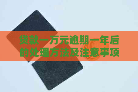 贷款一万元逾期一年后的处理方法及注意事项