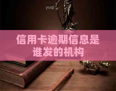 信用卡逾期信息是谁发的机构