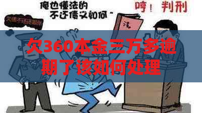 欠360本金三万多逾期了该如何处理