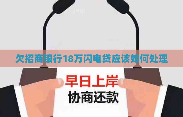 欠招商银行18万闪电贷应该如何处理
