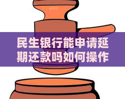 民生银行能申请延期还款吗如何操作