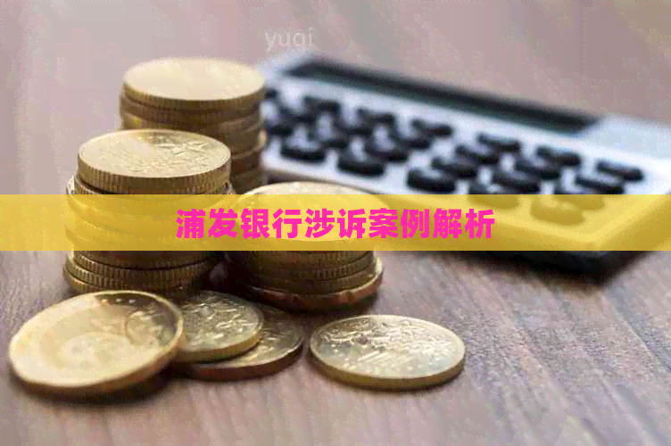 浦发银行涉诉案例解析