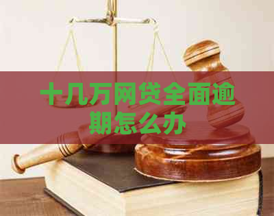 十几万网贷全面逾期怎么办
