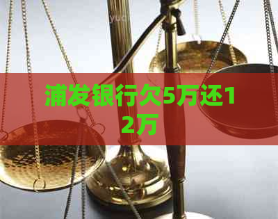 浦发银行欠5万还12万