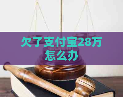 欠了支付宝28万怎么办