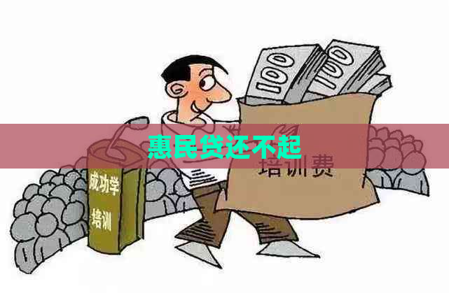 惠民贷还不起