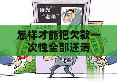 怎样才能把欠款一次性全部还清