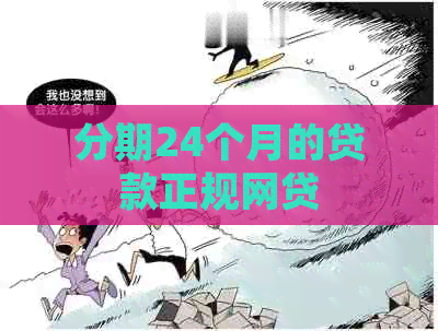 分期24个月的贷款正规网贷