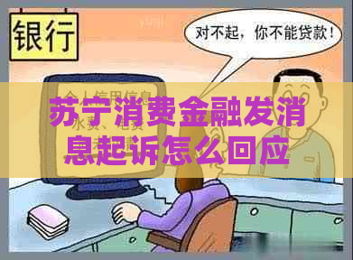 苏宁消费金融发消息起诉怎么回应