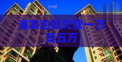 浦发逾期欠款一万变五万