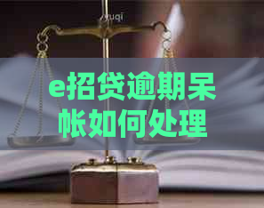 e招贷逾期呆帐如何处理