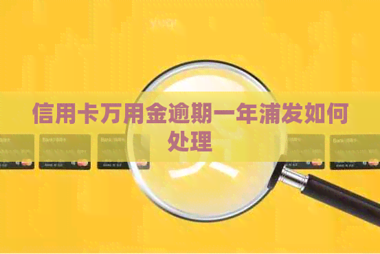 信用卡万用金逾期一年浦发如何处理