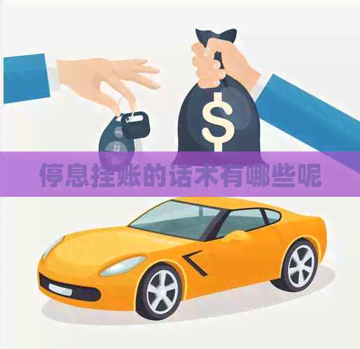 停息挂账的话术有哪些呢