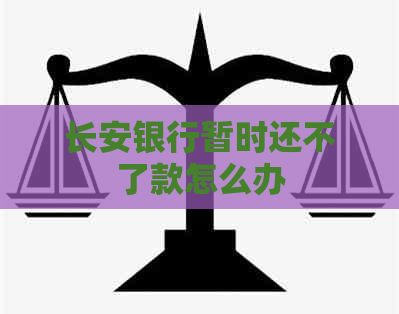 长安银行暂时还不了款怎么办