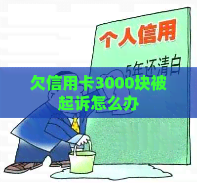 欠信用卡3000块被起诉怎么办