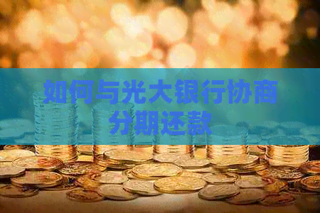 如何与光大银行协商分期还款